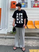 レイジーキャットハーフTシャツ
