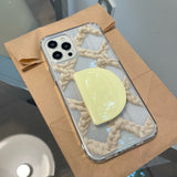 CROCHET NET PHONE CASE_WHITE