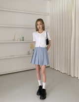 [MADE] Pleated Mini Skirt
