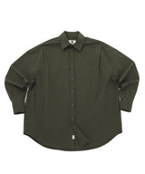 EARTH-COLOR PLEATS SHIRT (Dense Forest) / アースカラープリーツシャツ