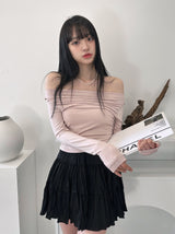 freesia shirred skirt