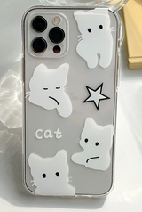 ホワイトキャットフォーンケース / White Cat Phone Case