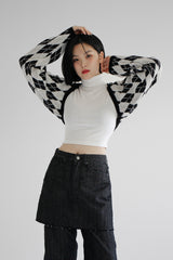 スカートレイヤードデニムパンツ / no.7713 Skirt Layered Denim Pants