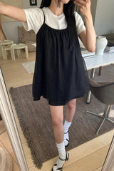 シフォンレイヤードワンピース