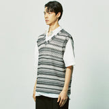 ハバナビーチニットベスト / havana beach knit vest grey