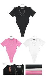 スリットボディースーツ / TOP(9283) Slit Bodysuit