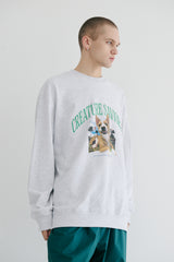 ラッキージャングルクルーネック / BSR2223FWPO068 LUCKY JUNGLE CREWNECK HEATHER GREY