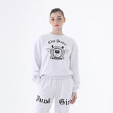 バンブッククラブスウェットシャツ/0 7 banned book club sweatshirt - LIGHT GREY