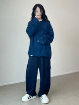 W Round Knit Cardigan