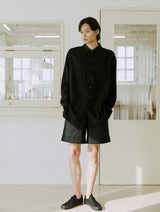 ユニセックスカフハーフパンツ/unisex cuff half pants black