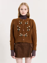 FLOWER PUFF CARDIGAN