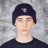 3D Monogram Beanie Navy