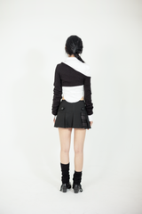 ワンショルダークロップニット / ONE SHOULDER CROP KNIT #BLACK