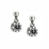 サンライトD-1ブラックスピネルシルバーイヤリング / SunlightD-1 Black Spinel silver earring (4593398317174)