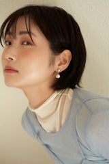 half and ball earring