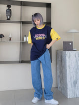 カラーリングショートスリーブTシャツ / VENTIQUE Coloring short sleeves T 4color