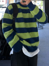 [premium] angora stripe knit