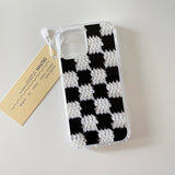 CHECKERBOARD HARD JELL CASE_BLACK