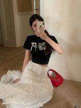 リボンレタリングTシャツ