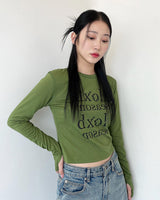 シーズンロゴセミウォーマークロップTシャツ