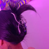 Rainbow lizard heart Hairpin (6672858382454)