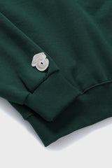 テニスボールスウェットシャツ・ダークグリーン［ユニセックス］/ Tennis Ball Unisex Dark Green Sweat Shirt