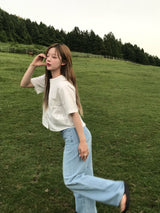 Horizon denim set up pants