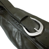 H-バックルバナナレザーバッグ / H-Buckle Banana Leather Bag (khaki)