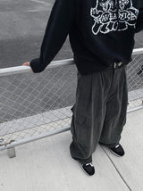 タックコーデュロイカーゴバルーンパンツ