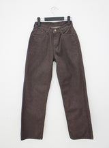 フィックスブラウンデニムパンツ/Fix Brown Denim Pants