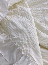 シャーリングラッフルサマーコンフォーターセット - Cream white - Q