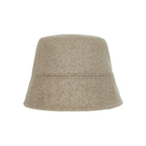 Stud Drop Over Fit Wool Bucket Hat Brown