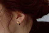 [14K] Double Drop One-touch Earrings
