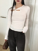 Pepo O-Ring Slit Warmer Long Sleeve T-Shirt