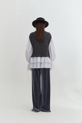 Knit vest blouse