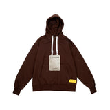 [UNISEX] Detachable Pouch Hoodie (Brown) (6656022872182)