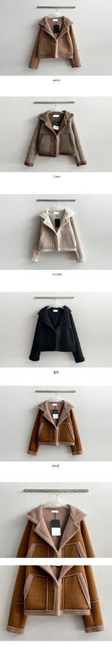 Chorring Wool Suede Hooded Mustang Jacket