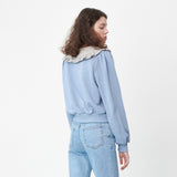 CHECK COLLAR CROP SWEATSHIRT_PASTEL BLUE (6609871077494)