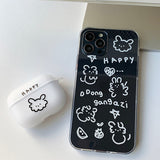 ホワイト　Dドンガンガジスマホケース
