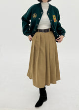 クリーンベルトロングスカート/Clean belt long skirt (2color)