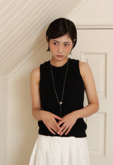 maxy moving ball necklace - silver