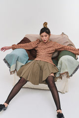 クーププリーツアンバランスドスカート / Coupe pleats unbalanced sk (2 colors)