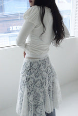 flower lace skirt 