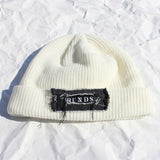 denim patchwork watch cap (white)
