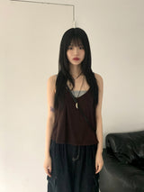 Kayu Vintage Gemstone Leather Necklace