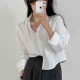 シャツレストランクロップデイリーシャツ / [8color] Shirt Restaurant Crop Daily Shirt
