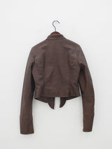 ピグメントウォッシュドレザージャケット / Pigmented Washed Leather Jacket - Brown