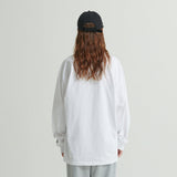 WHATTHE Q.M刺繍長袖Tシャツ/WHATTHE Q.M Embroidered L/S Tee White
