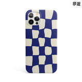 checkerboard glossy case-blue