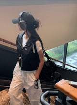 ストリートナイロンフードベスト